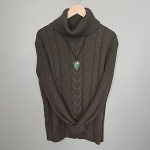 Elegant Cable Knit Turtleneck Sweater